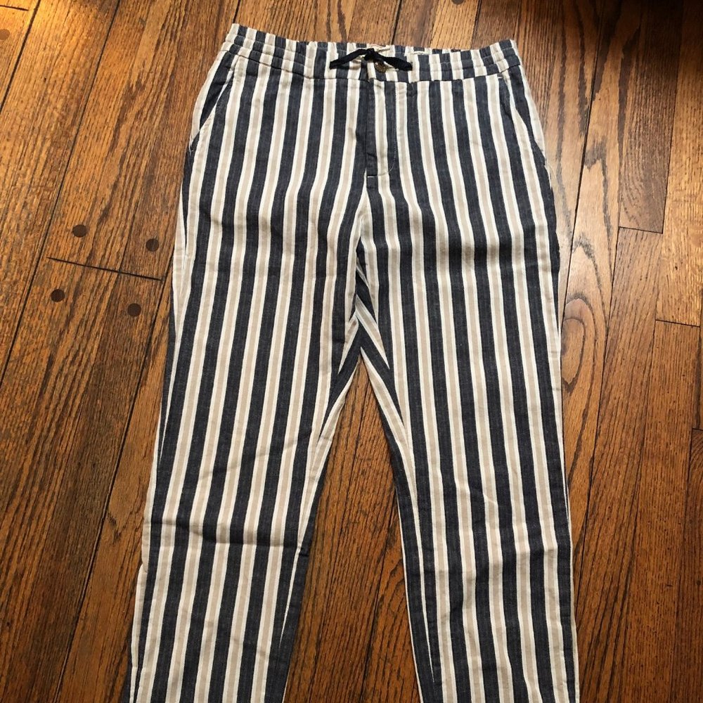 Scotch & Soda | Teen Boys Pants | Cotton-Linen Striped drawstring